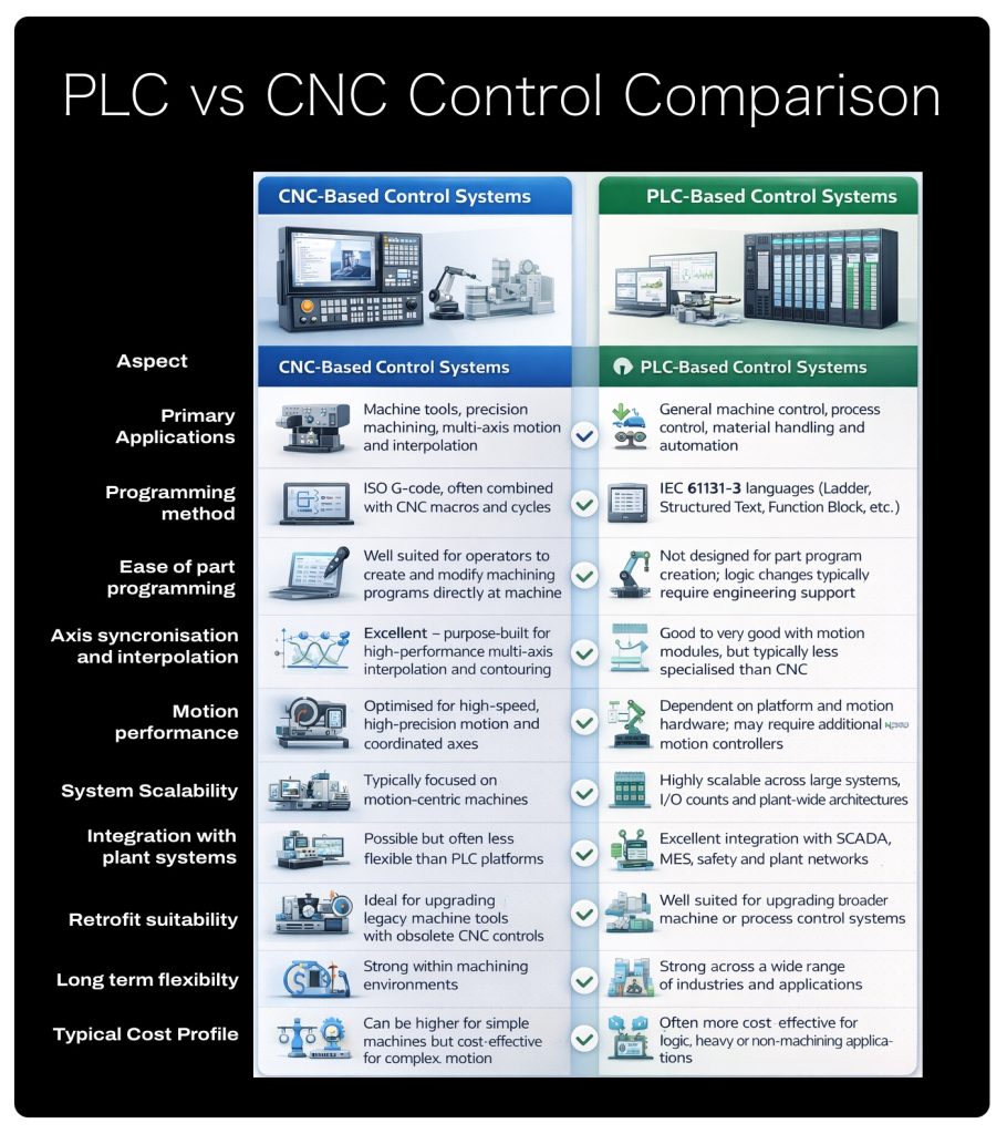 CNC and PLC-based control systems